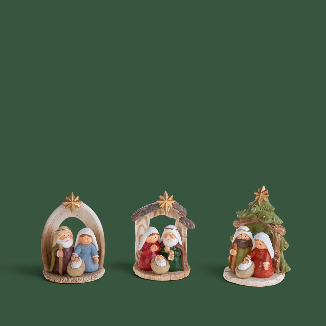 Pezzi 3 • Mini nativita' 1 pz • H 10 cm