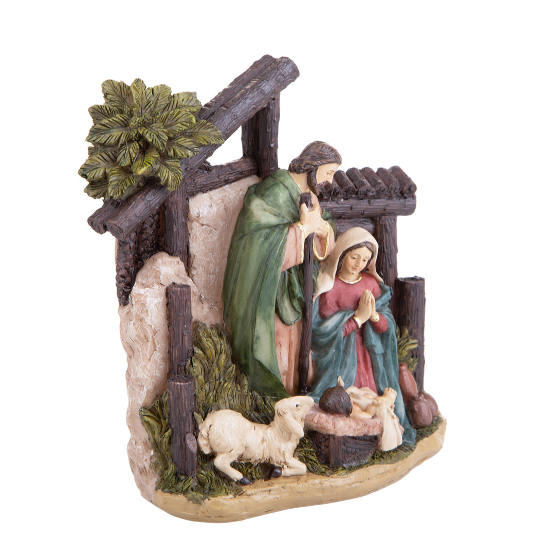 2 Pezzi • Natività con palma • 16 cm