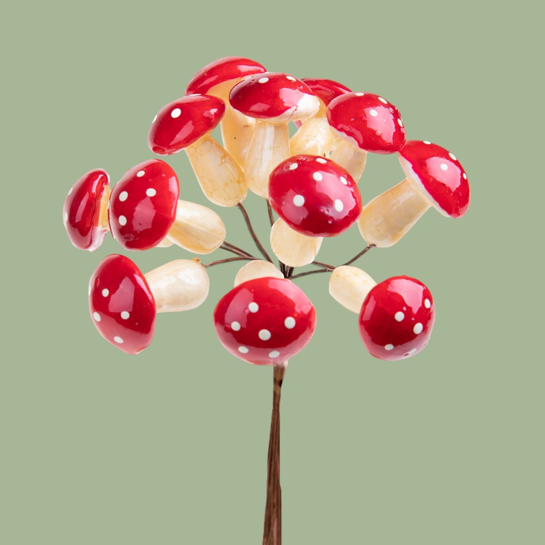 Pezzi 12 • Funghetti • H 2 cm