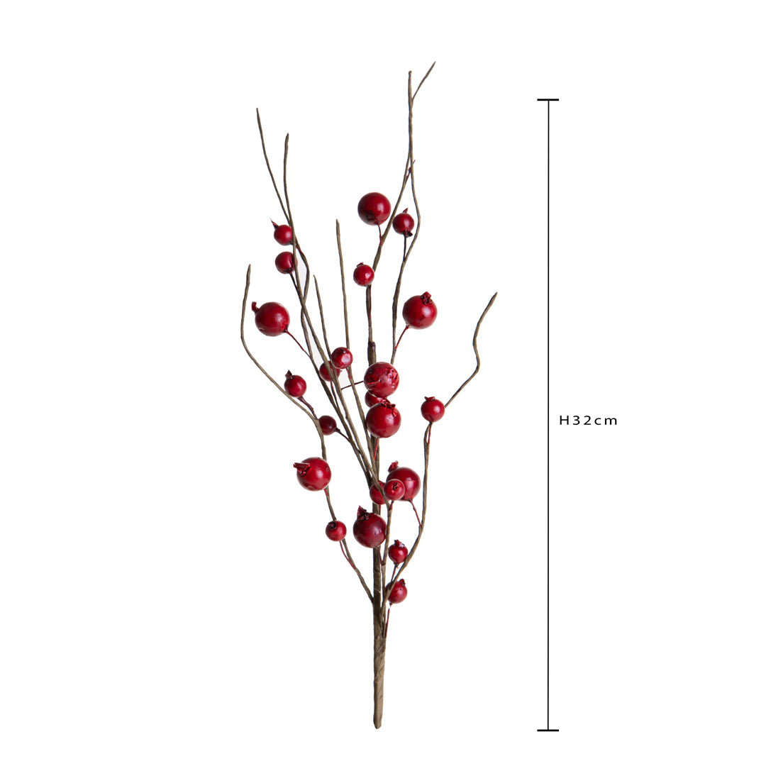 Pezzi 36 • Pick bacche ilex • H 32 cm