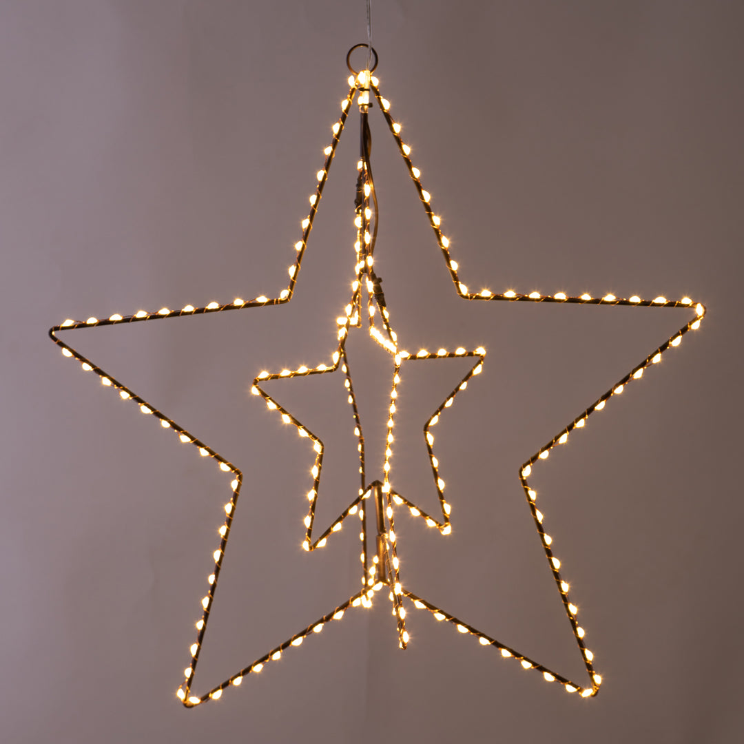 Stella 3D con 180 Led 45 cm Uso per esterno • D 33 cm