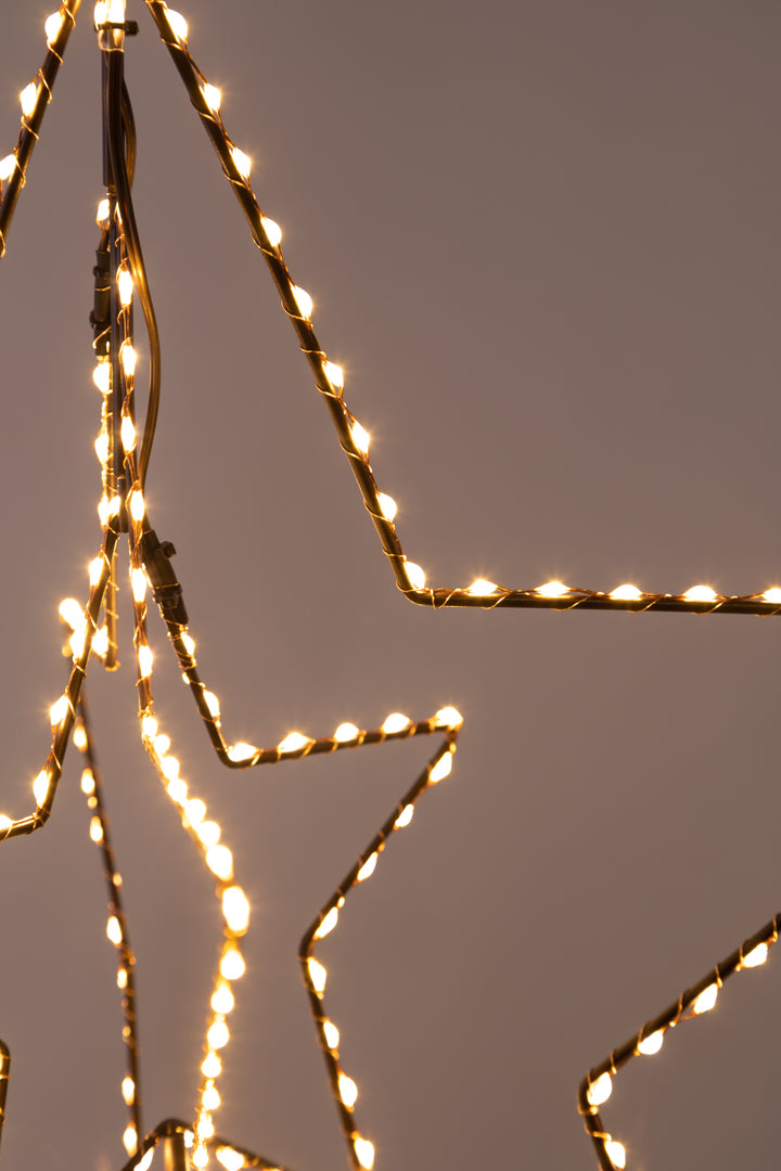 Stella 3D con 180 Led 45 cm Uso per esterno • D 33 cm