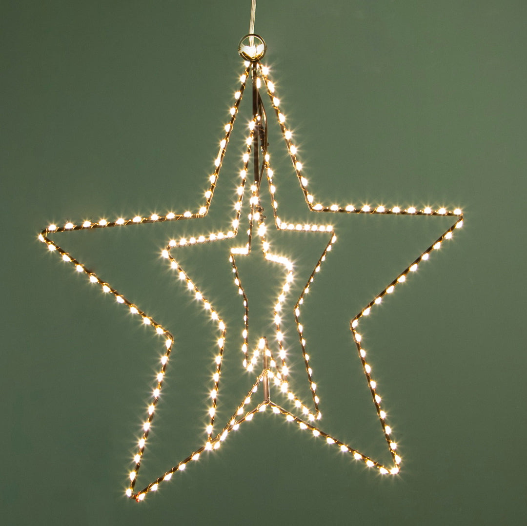 Stella 3D con 180 Led 45 cm Uso per esterno • D 33 cm