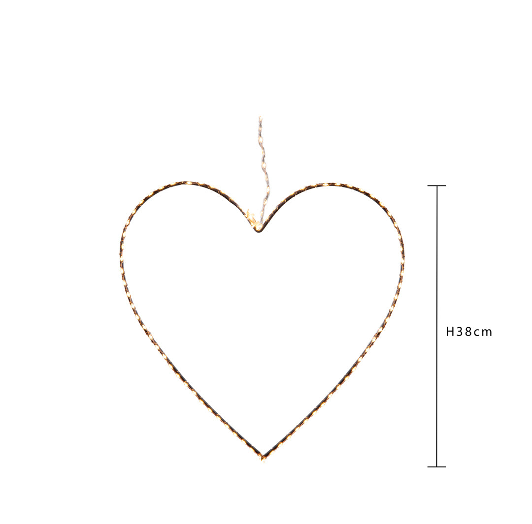 Cuore microled dm uso da esterno • H 38 cm