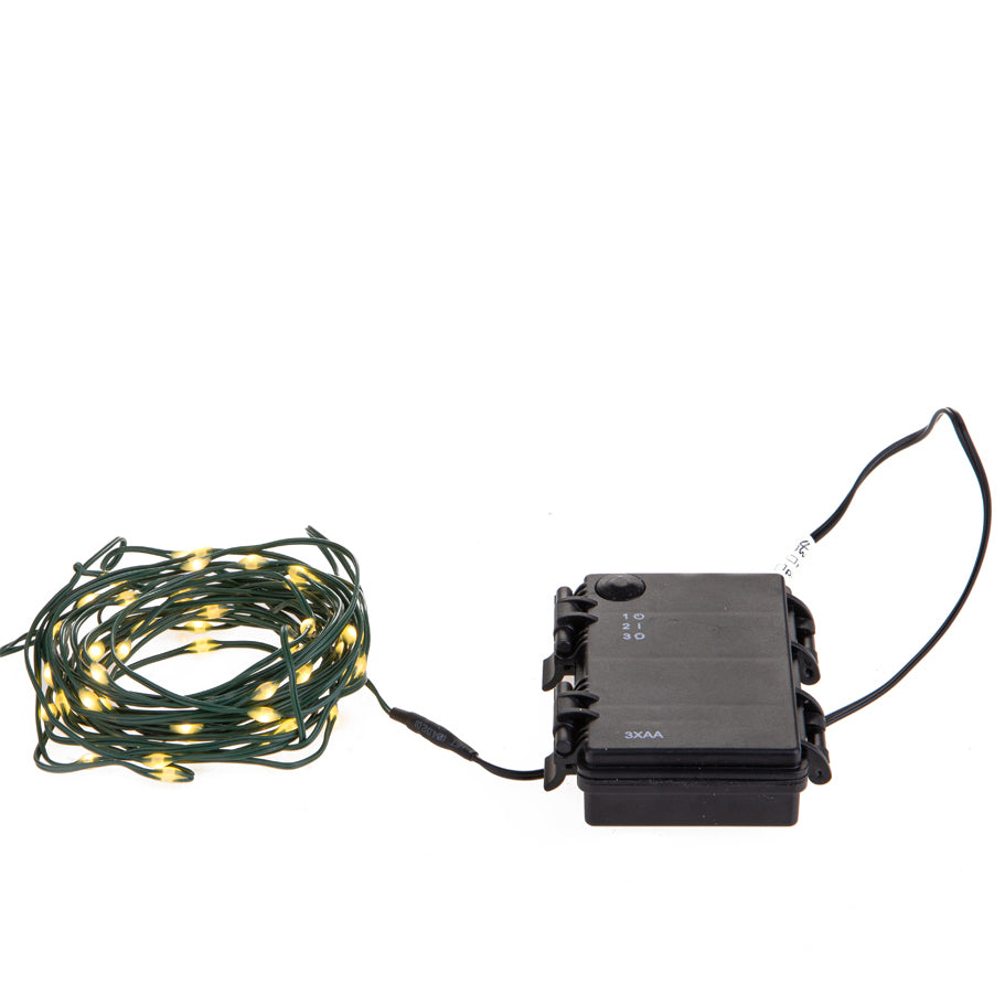 Miniled 5 mt 50 led uso da esterno con batt • H 500 cm