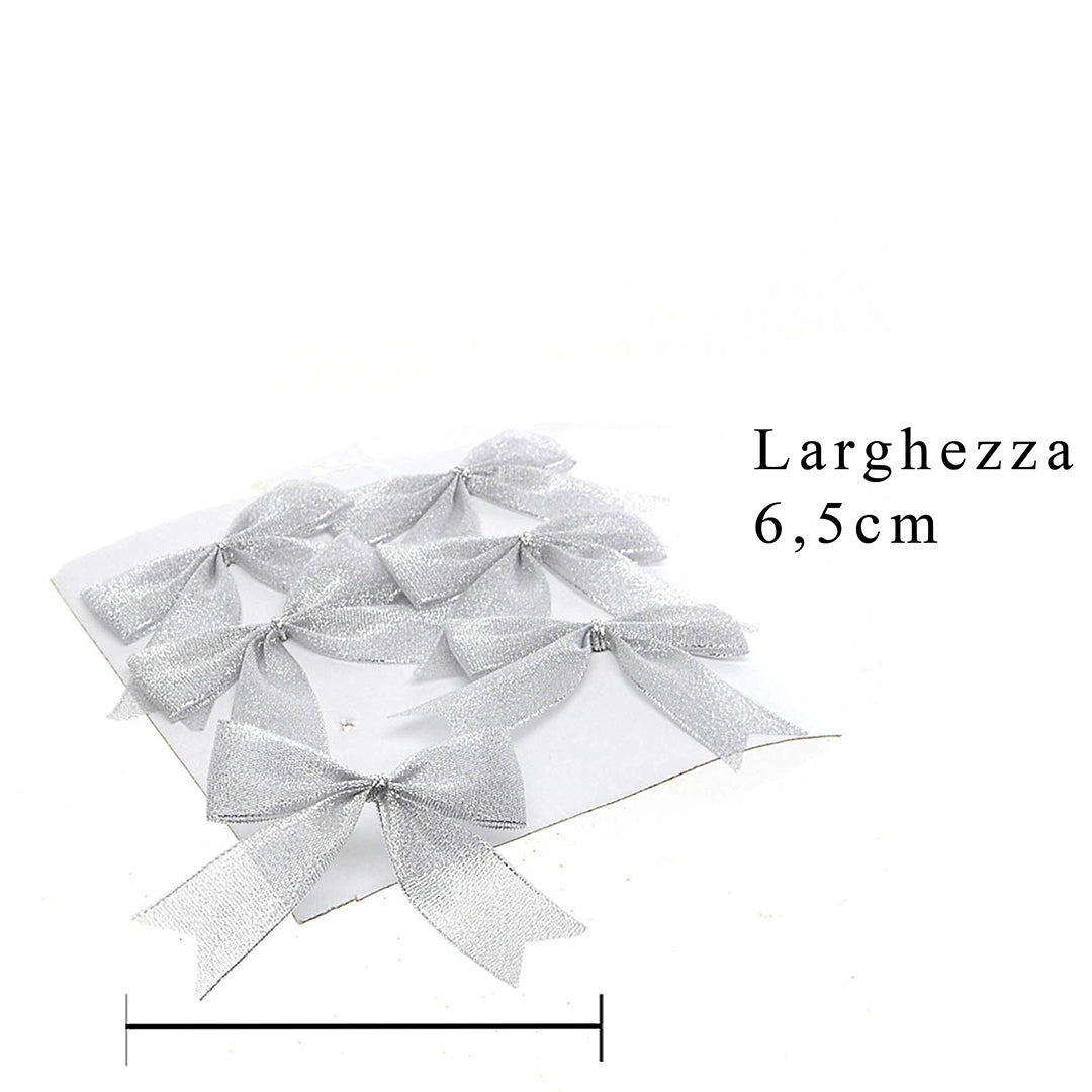 6 Pezzi • Fiocchi 6 confezioni da 6 pezzi • 6,5 cm