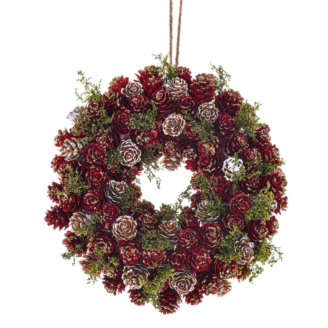 Corona Natale con mini Pigne • 30 cm