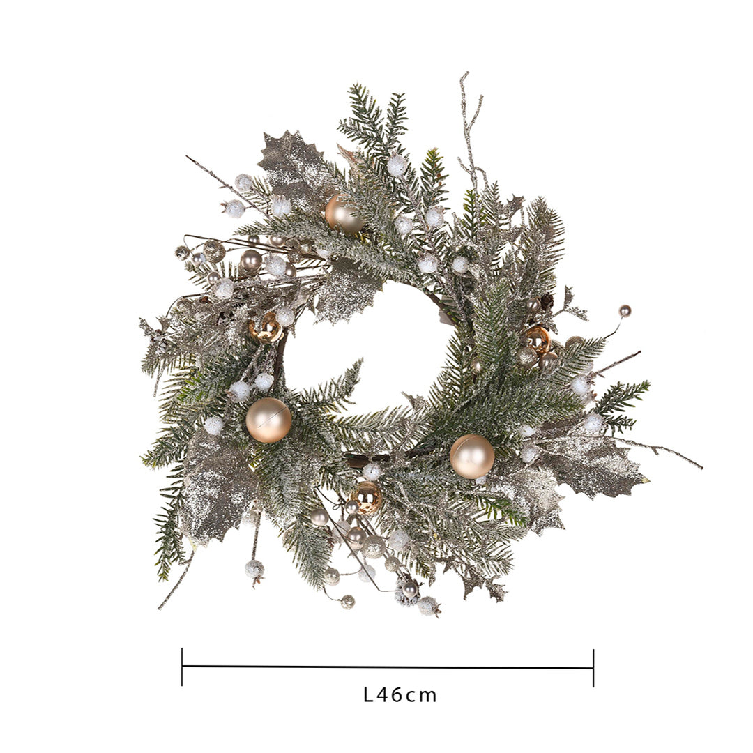 Corona con palline • 46 cm