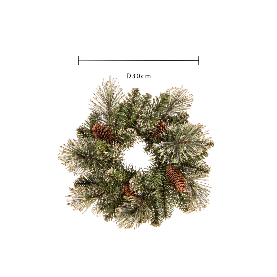 2 Pezzi • Centrotavola con Pigne 38 rami • 30 cm