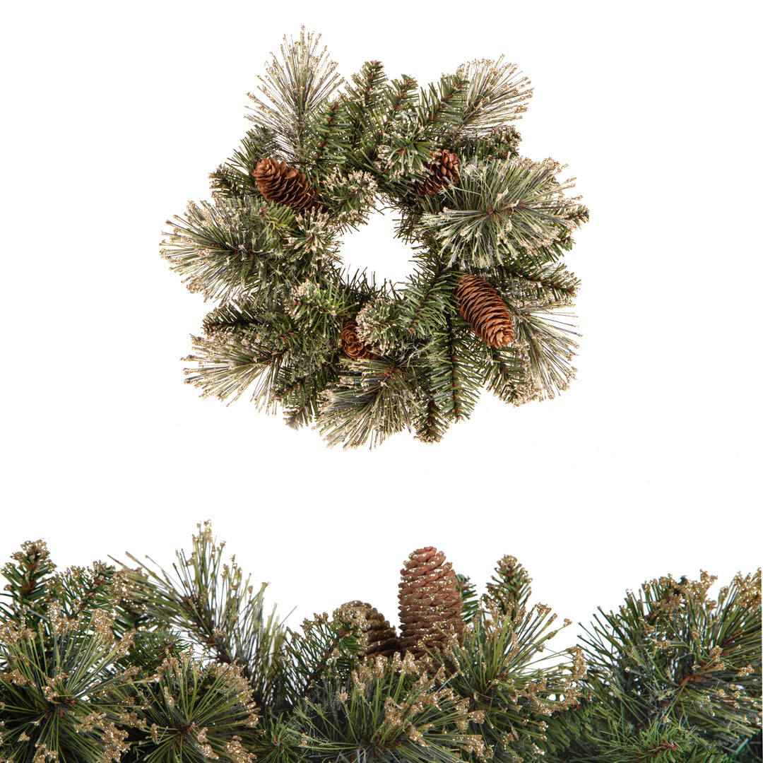 2 Pezzi • Centrotavola con Pigne 38 rami • 30 cm