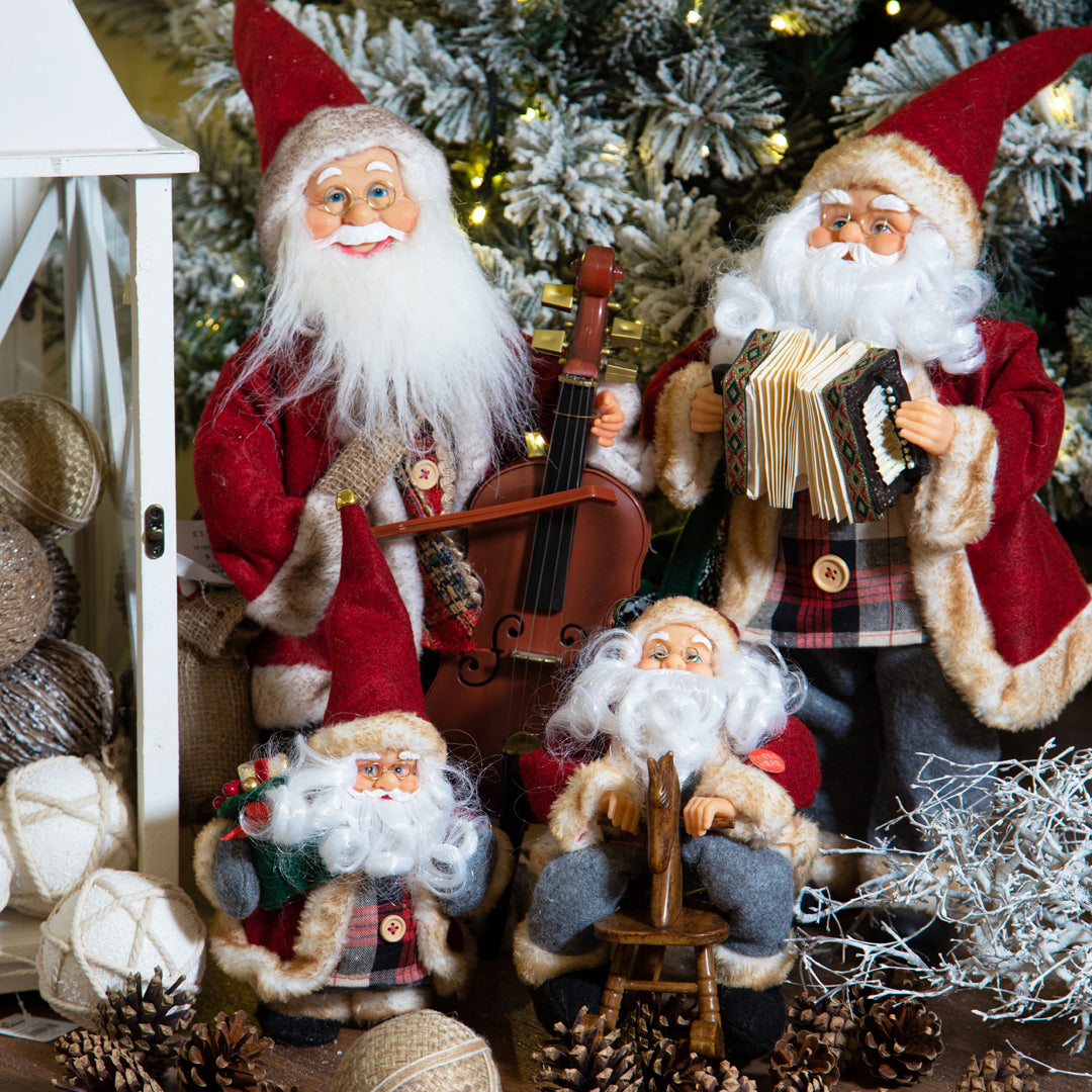 Babbo natale contrabbasso con musica e movimento • 46 cm