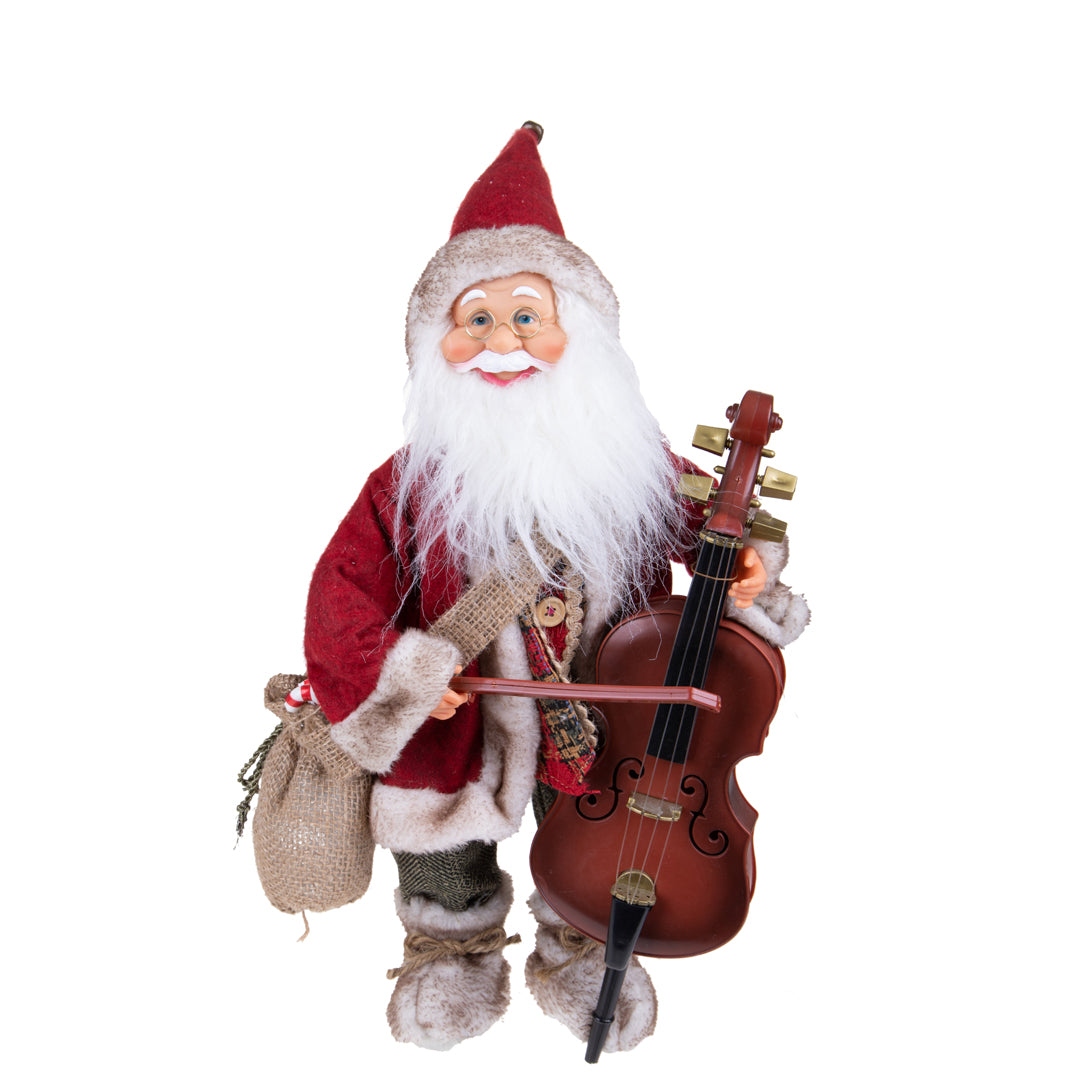 Babbo natale contrabbasso con musica e movimento • 46 cm