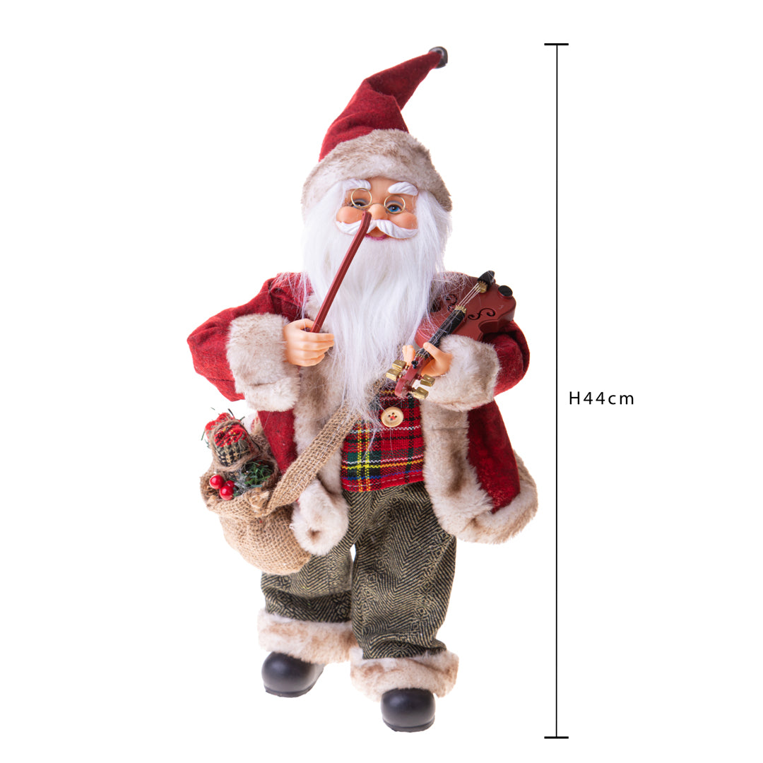 Babbo natale fisarmonica con musica e movimento • 44 cm