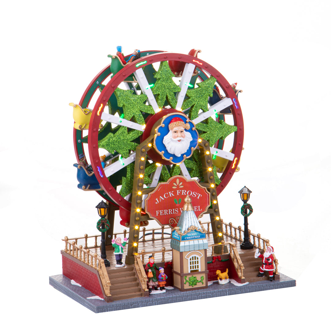 Ruota panoramica natalizio luci movimento e musica • 34 cm