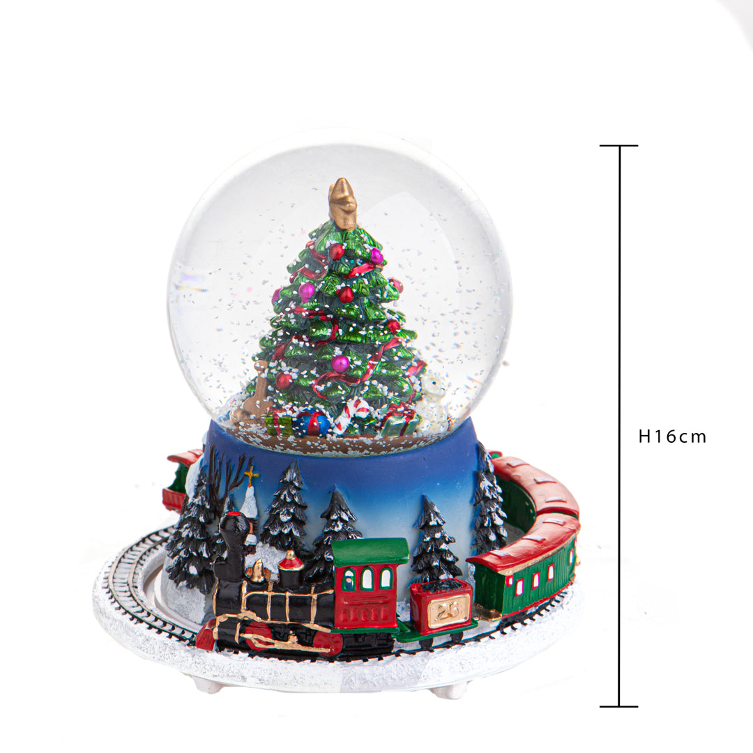 Carillon conAlero natale e treno • H 16 cm