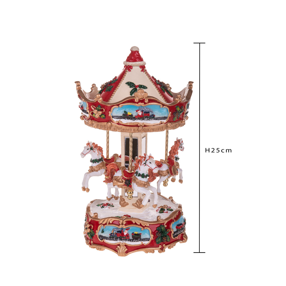 Giostra 13,5xh25 cm con carillon • H 25 cm