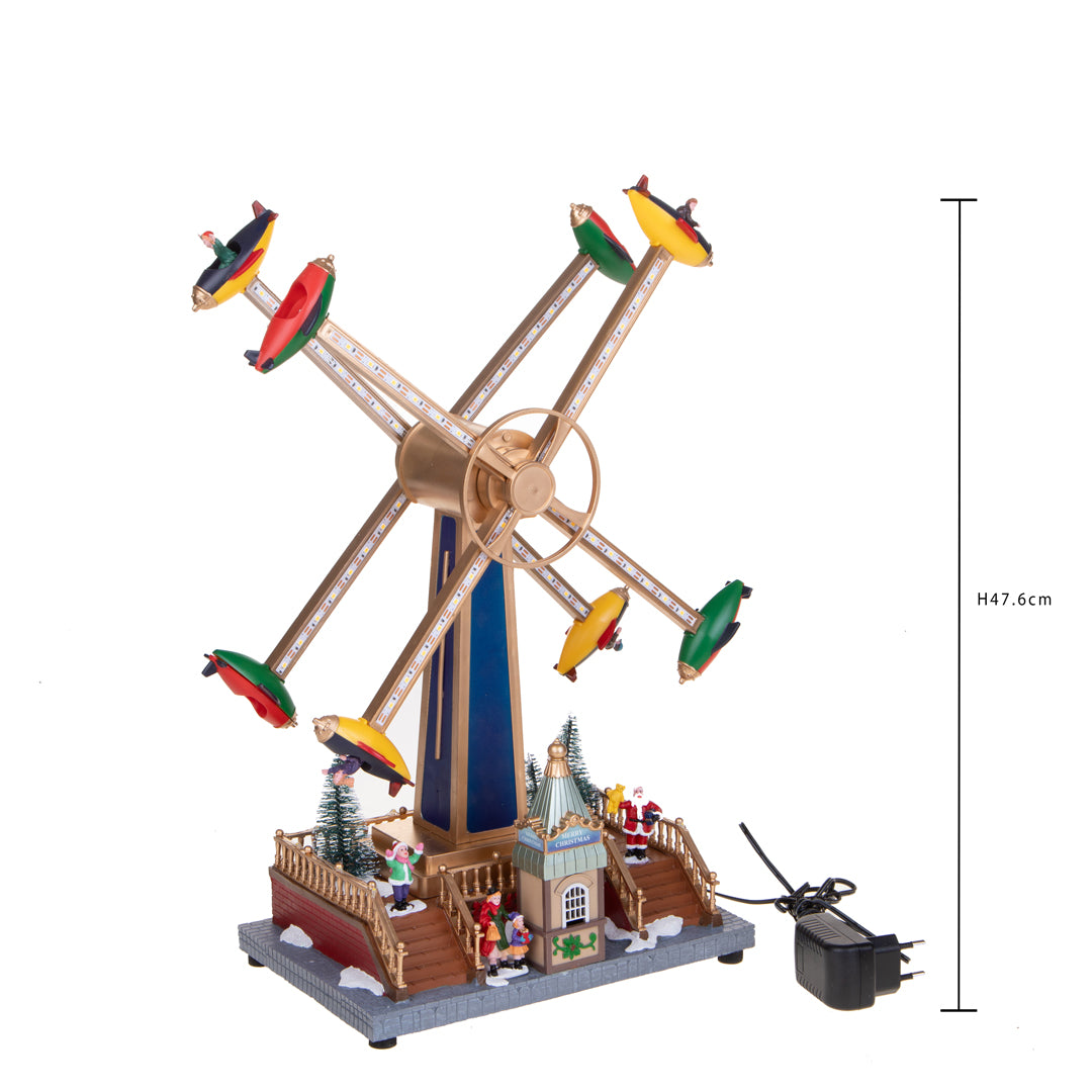 Giostra Natale Mov+Luci+Mus • 47,6 cm