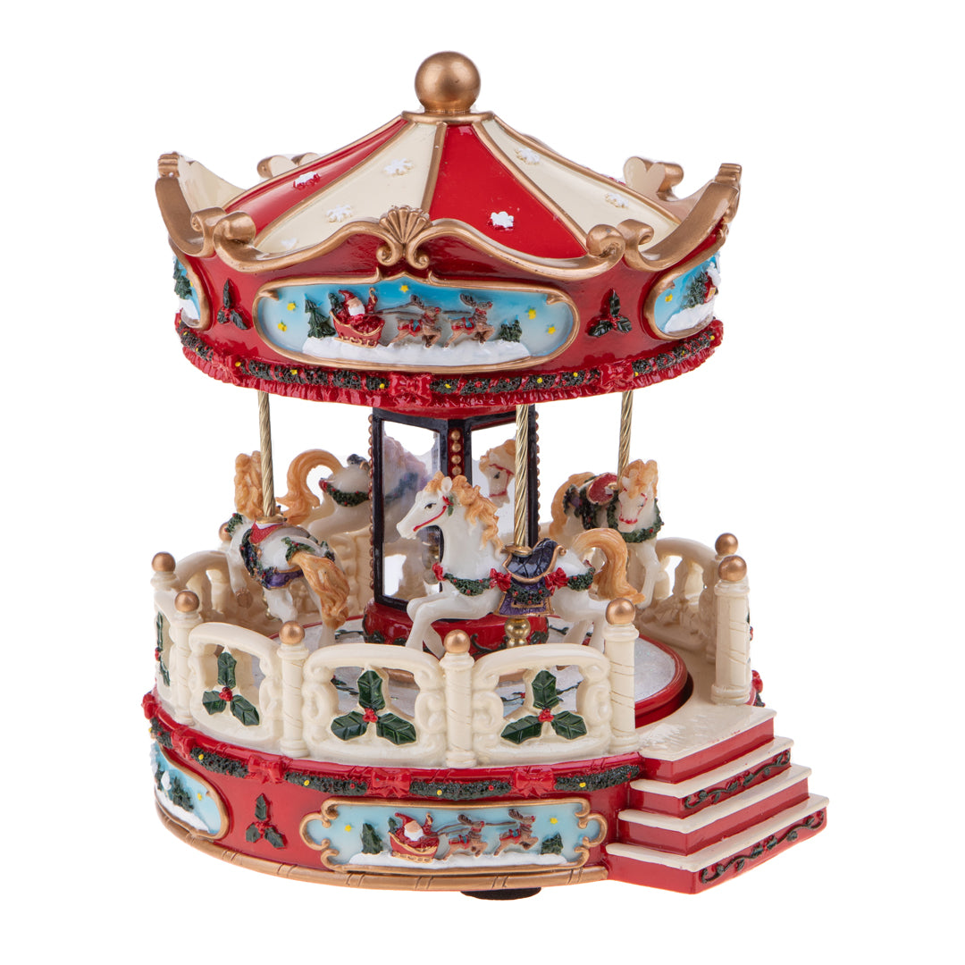 Giostra 21xh25 cm carillon mus-mov-luci • H 25 cm