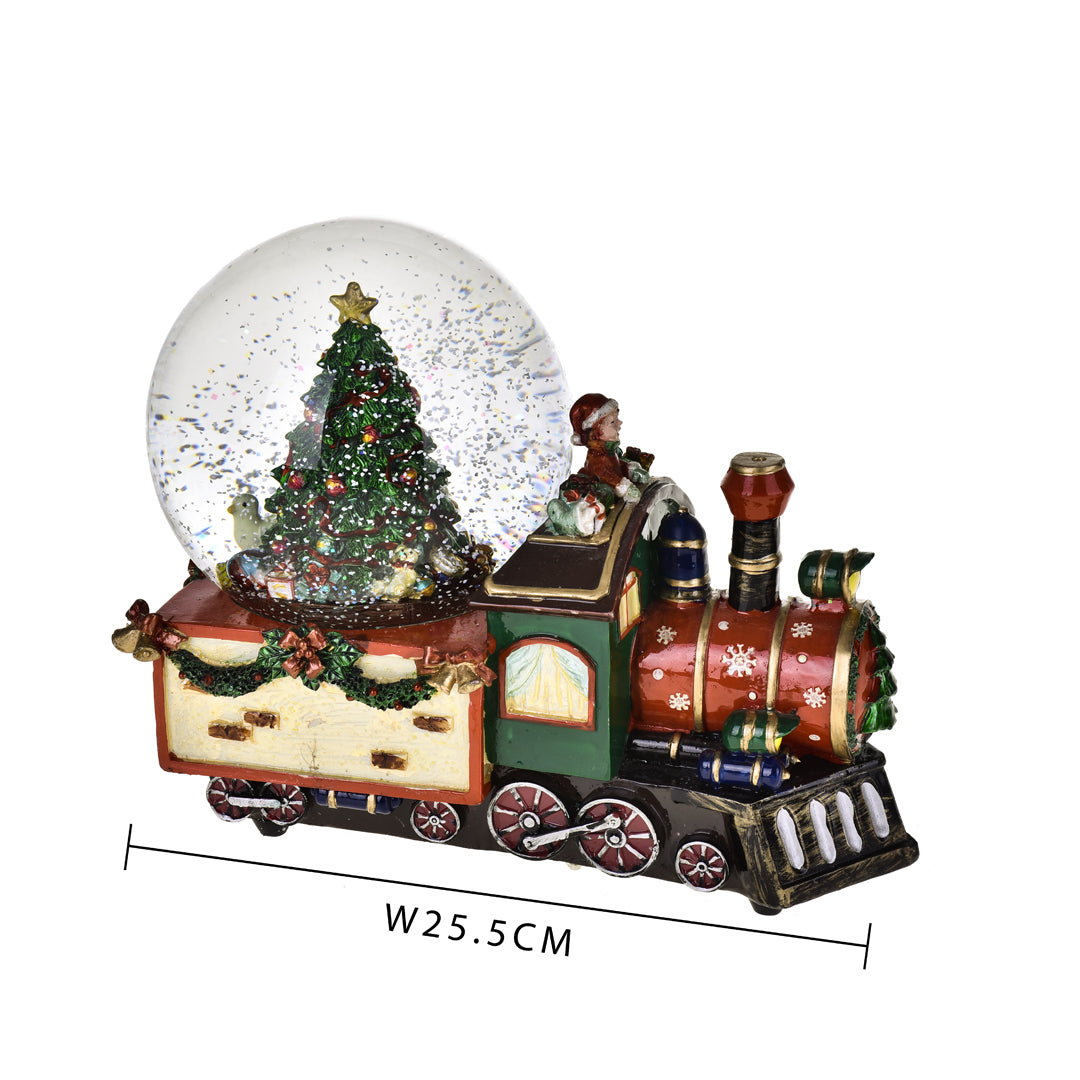 Locomotiva con sfera e carillon • H 21 cm
