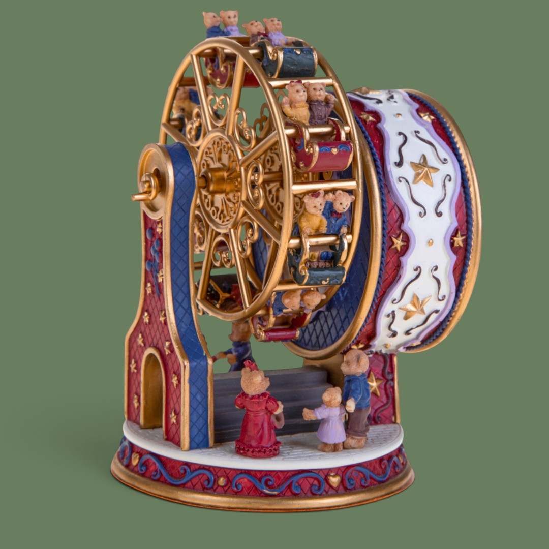 Carillon giostra con orsi • H 15 cm
