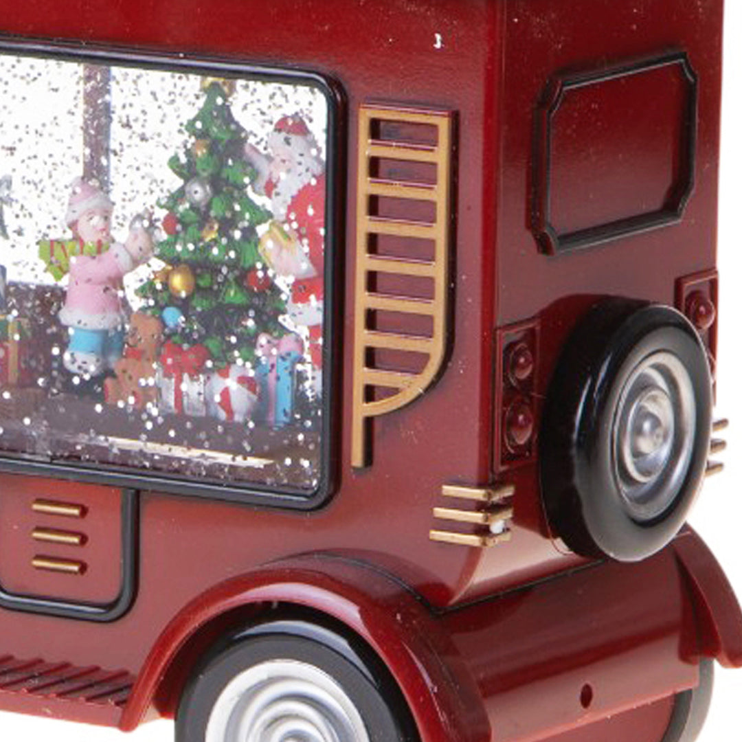 Macchina 23.55xh19. con santa led+musica • H 19,5 cm