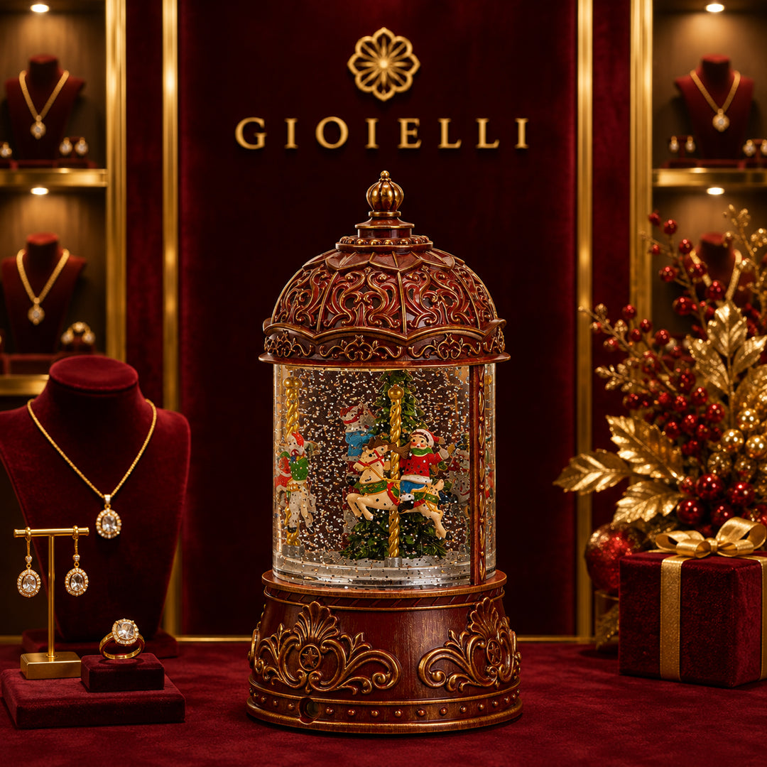 Carossello natale con led+musica+movimento • H 23 cm