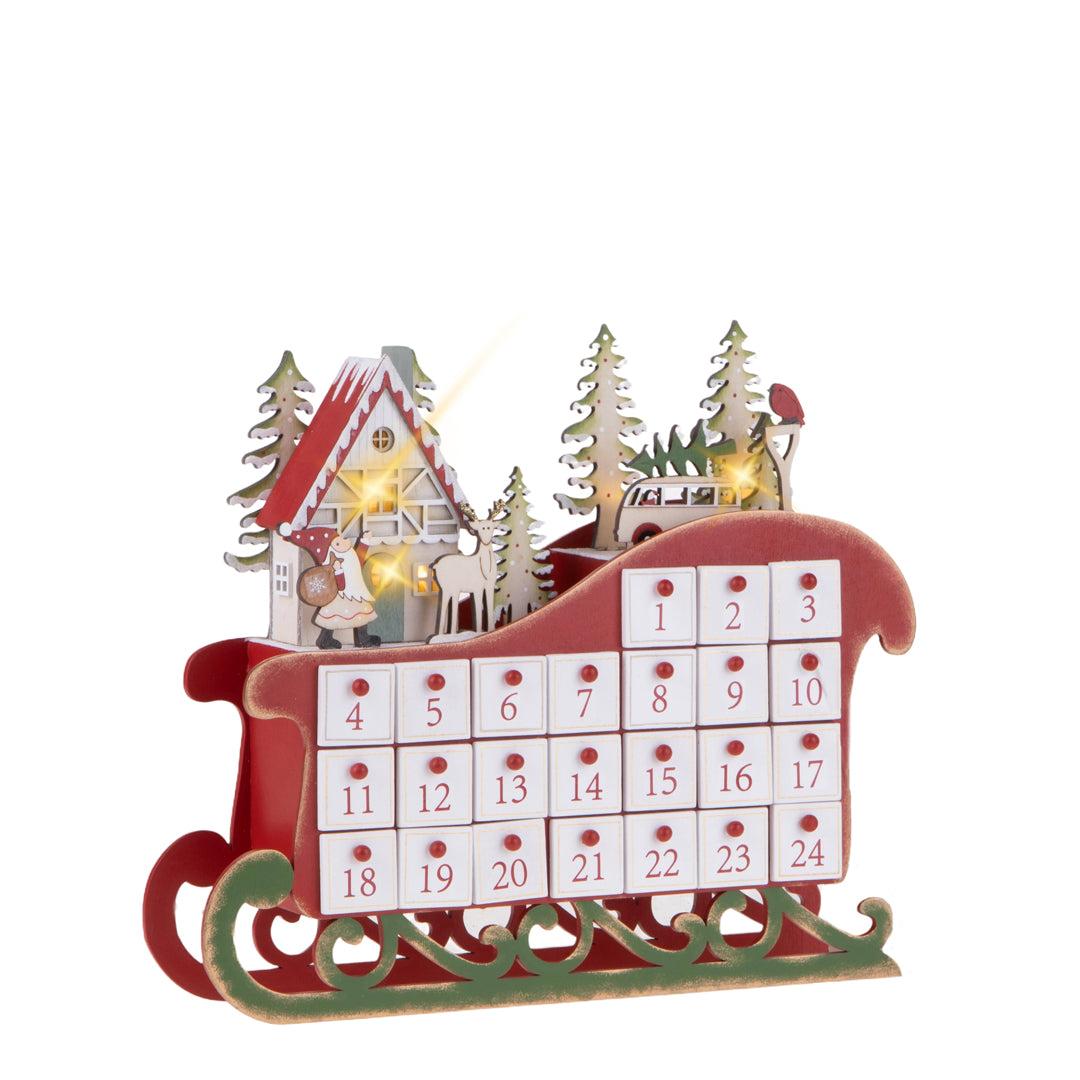 Villaggio Cal. Avvento con Led • 30 cm