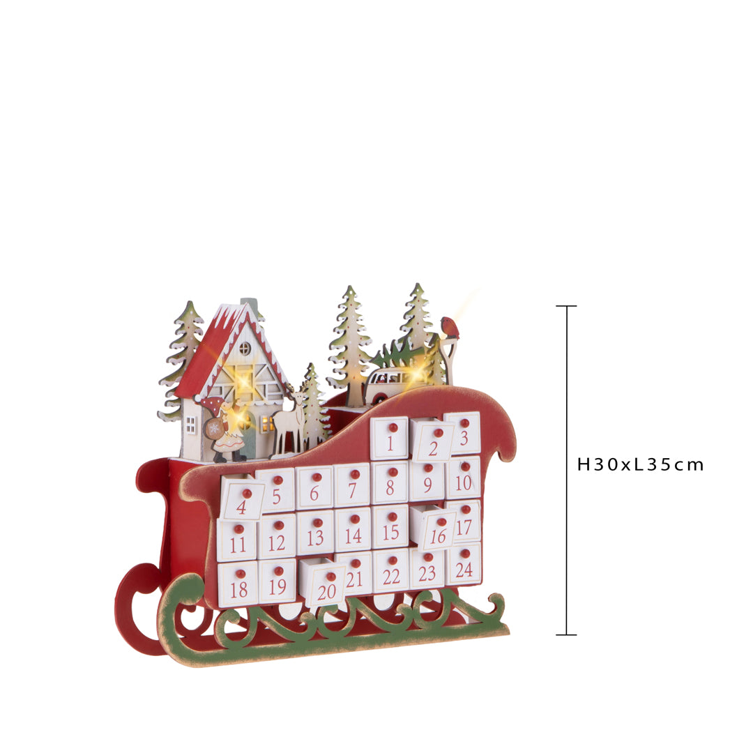 Villaggio Cal. Avvento con Led • 30 cm