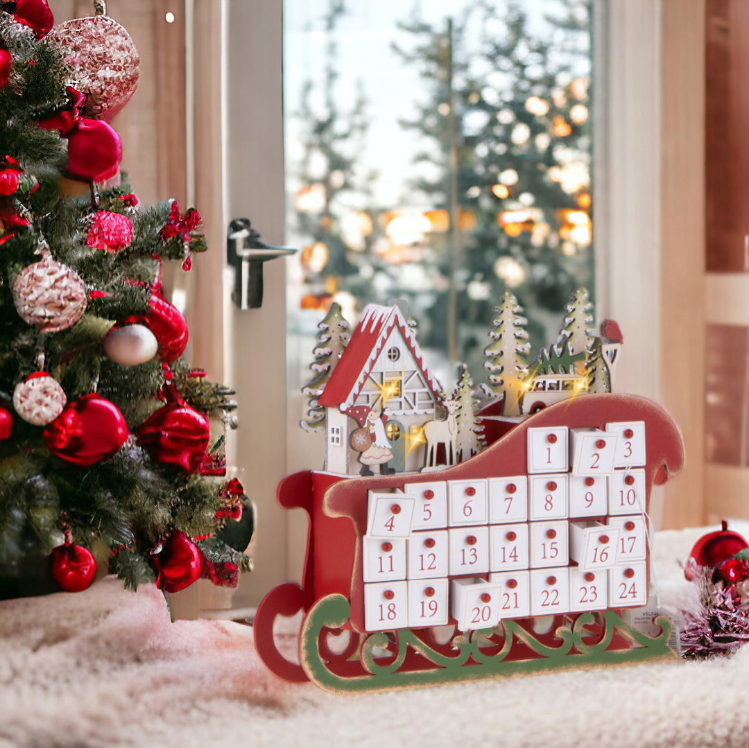 Villaggio Cal. Avvento con Led • 30 cm