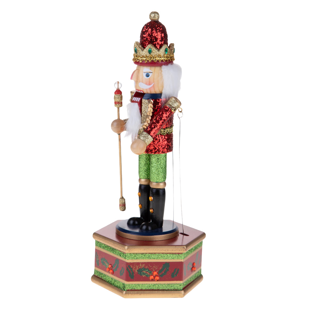 Carillon 33 cm Schiaccianoci con Paillettes • 33 cm