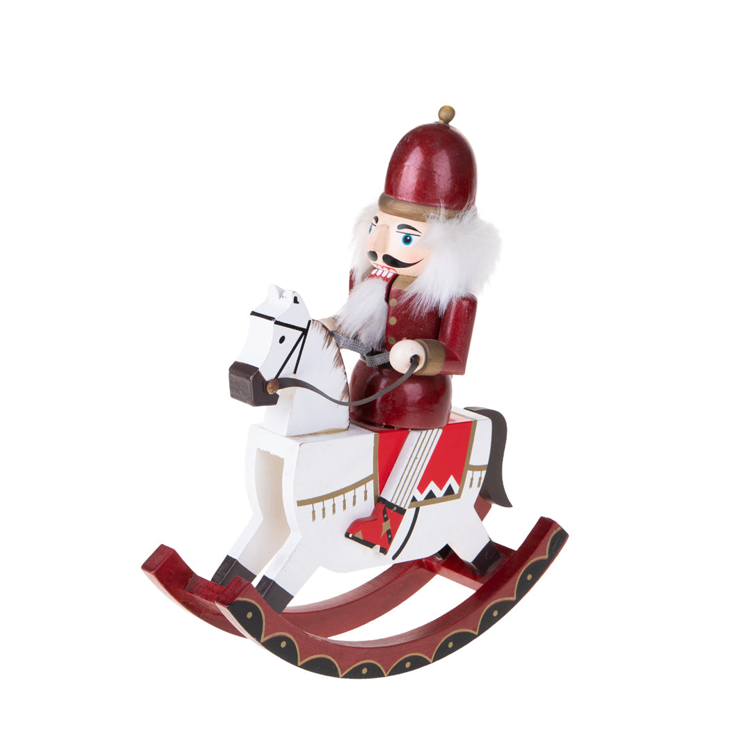 Schiaccianoci su Cavallo a Dondolo • 28 cm