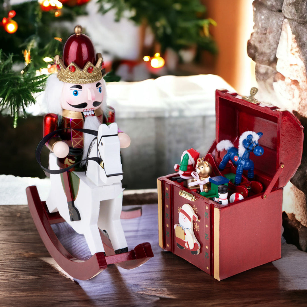 Schiaccianoci su Cavallo a Dondolo • 28 cm