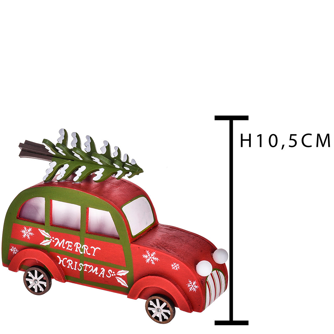 Auto con Led 2 Cv con Abete • 10,5 cm