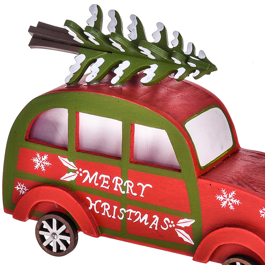 Auto con Led 2 Cv con Abete • 10,5 cm