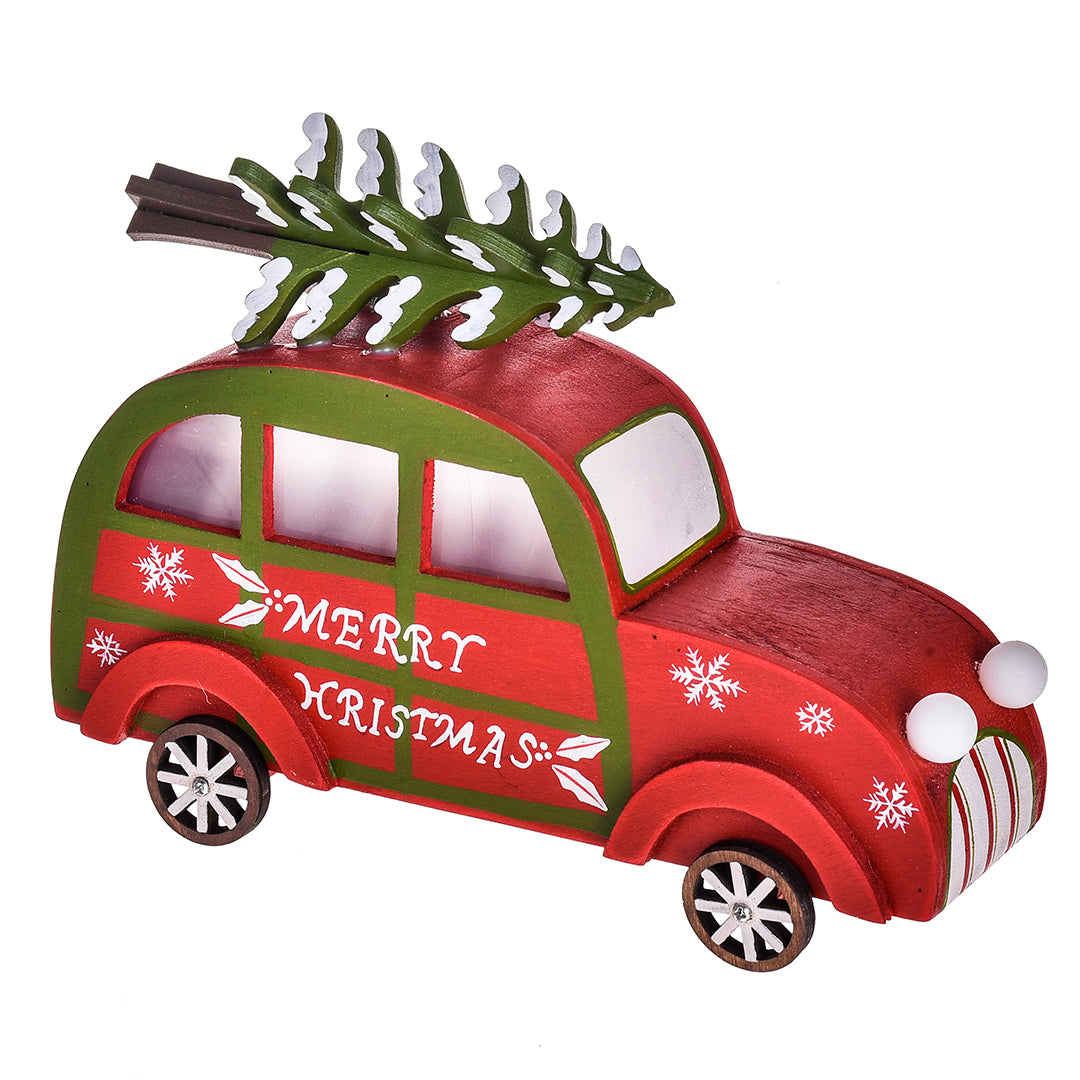 Auto con Led 2 Cv con Abete • 10,5 cm