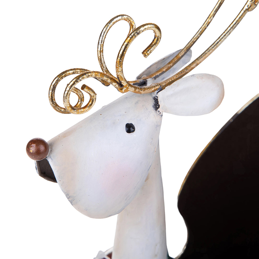 Renna con Slitta Contenitore • 34 cm