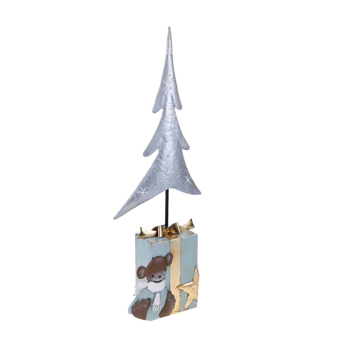 Albero natale artificiale con Pacco Dono • 80 cm
