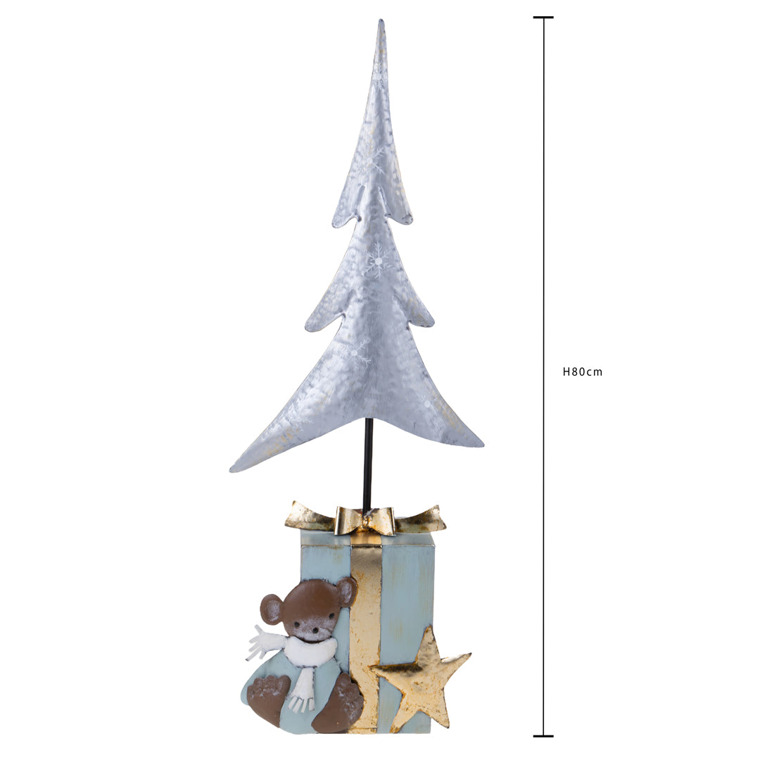 Albero natale artificiale con Pacco Dono • 80 cm