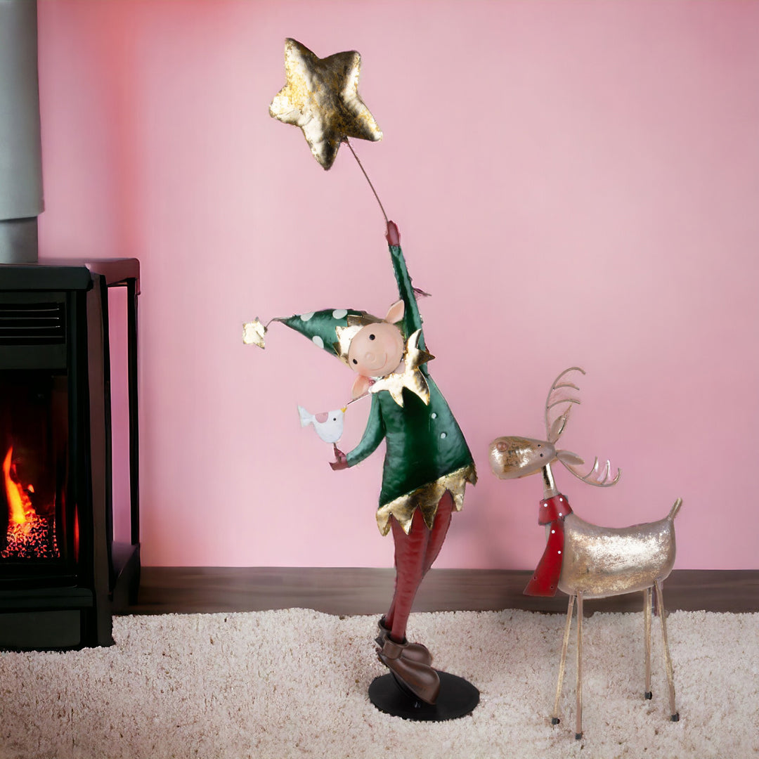 Folletto Natale con Stella • 88 cm