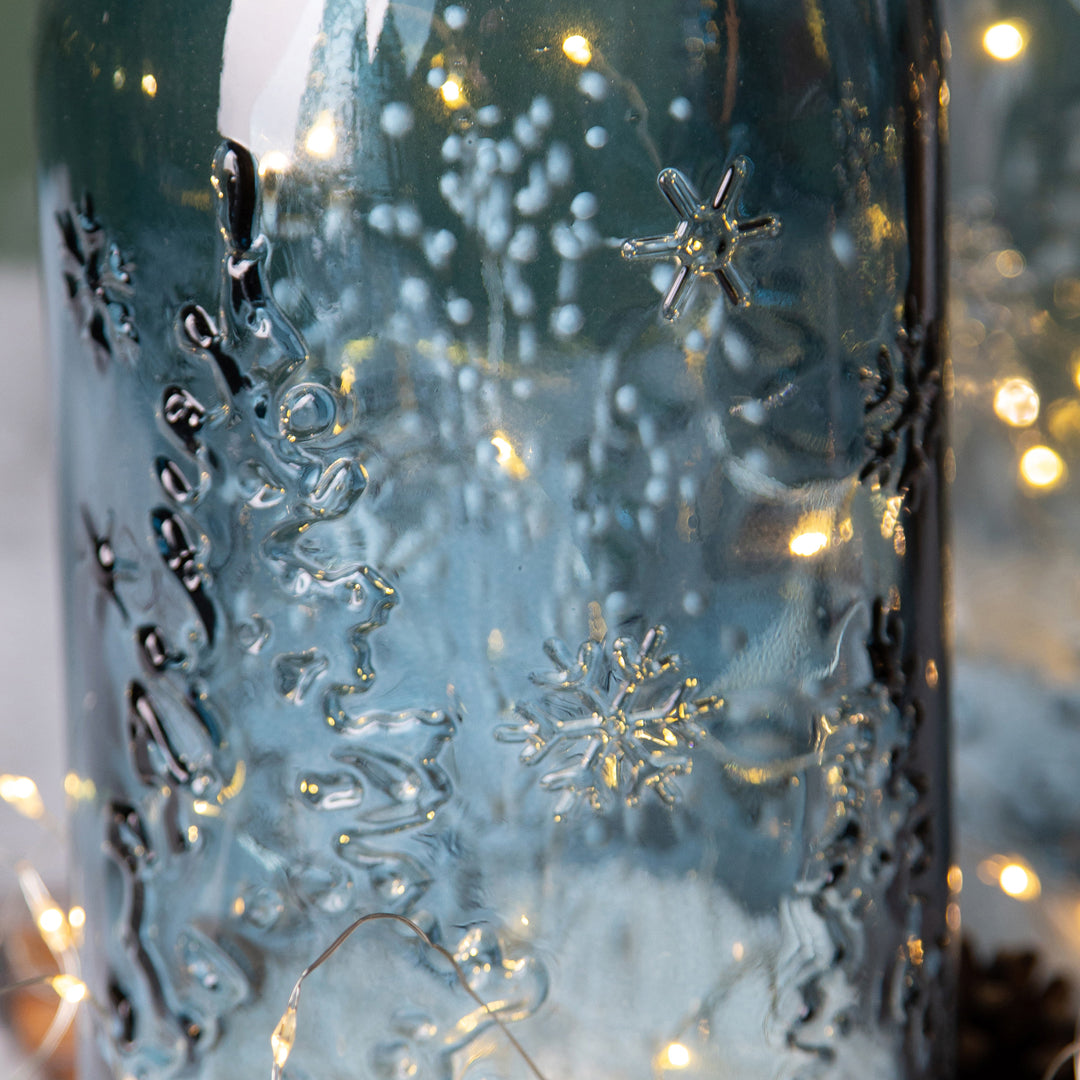 Bottiglia con neve e led • 40 cm