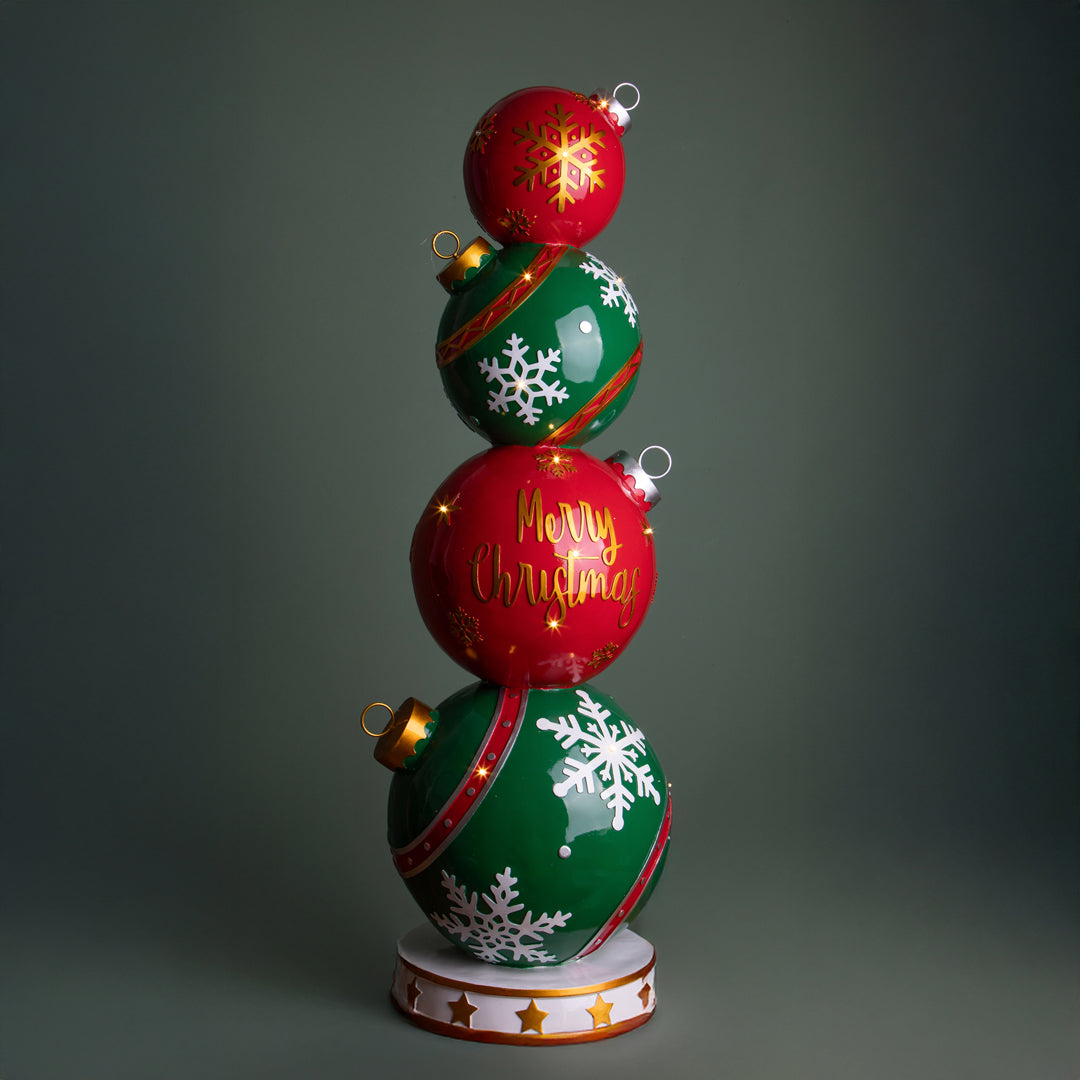 Dec. Sfere Natale con Led • 108,5 cm