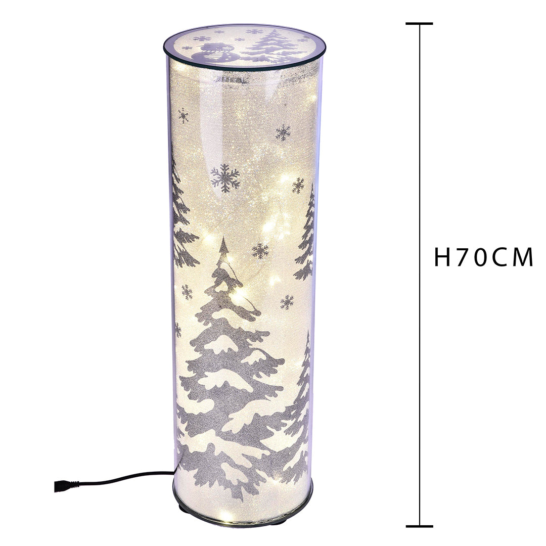 Cilindro con led e paesaggio • 70 cm