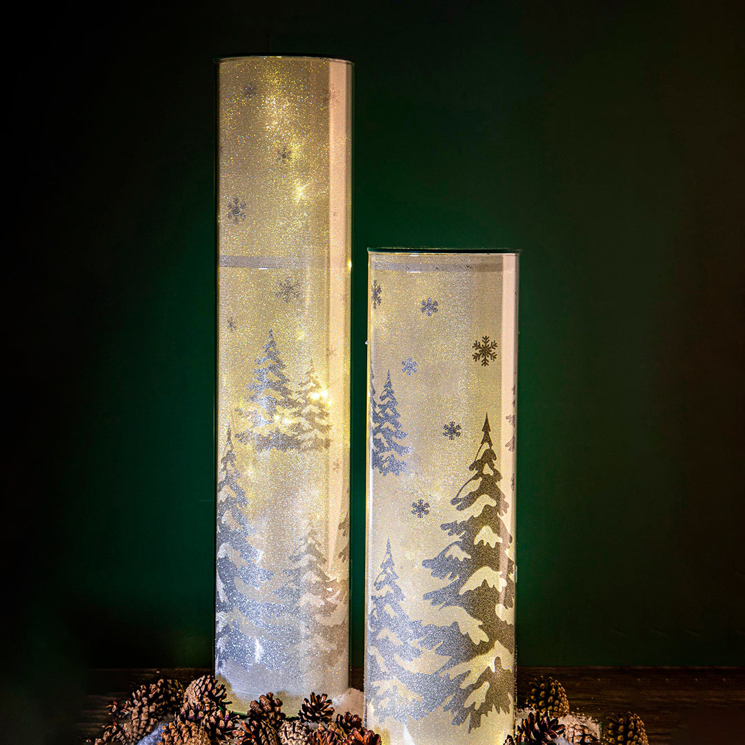 Cilindro con led e paesaggio • 70 cm