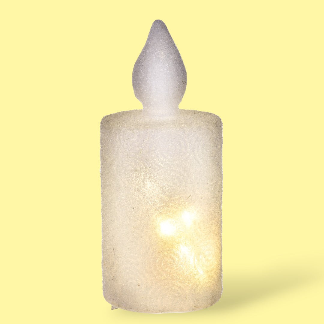 Candela con Led Bianca • 20 cm