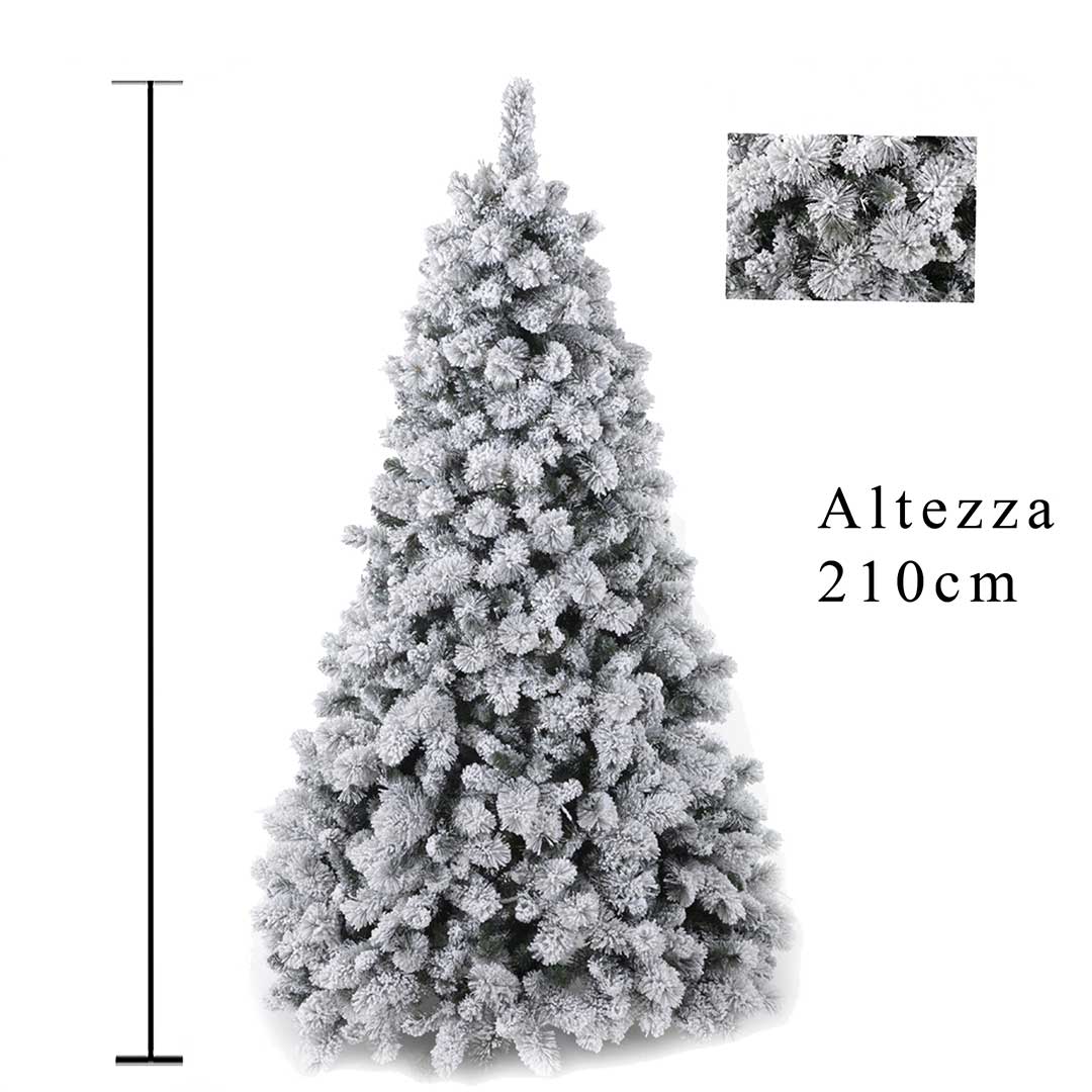 Albero di Natale Verde nevicato • 120x210x120 cm