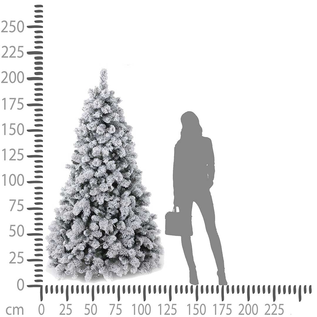 Albero di Natale Verde nevicato • 120x210x120 cm