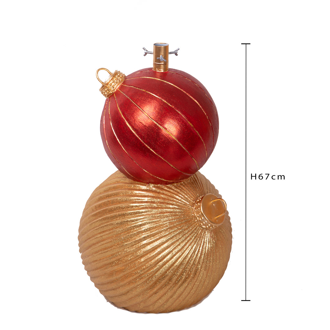 BaseAlbero con sfere natale • H 67 cm