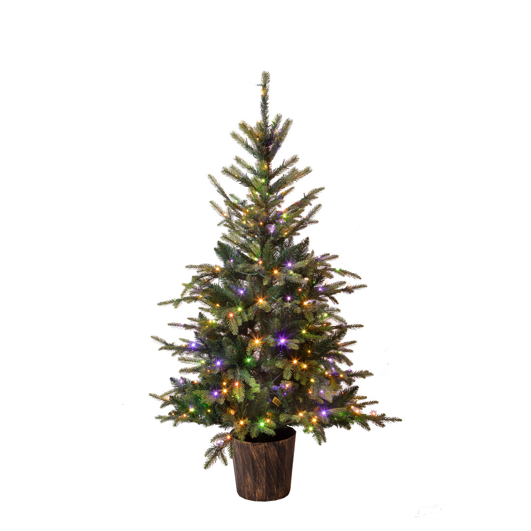 Abete Pe/Pvc 220 Led 356 Rami con Vaso • 150 cm