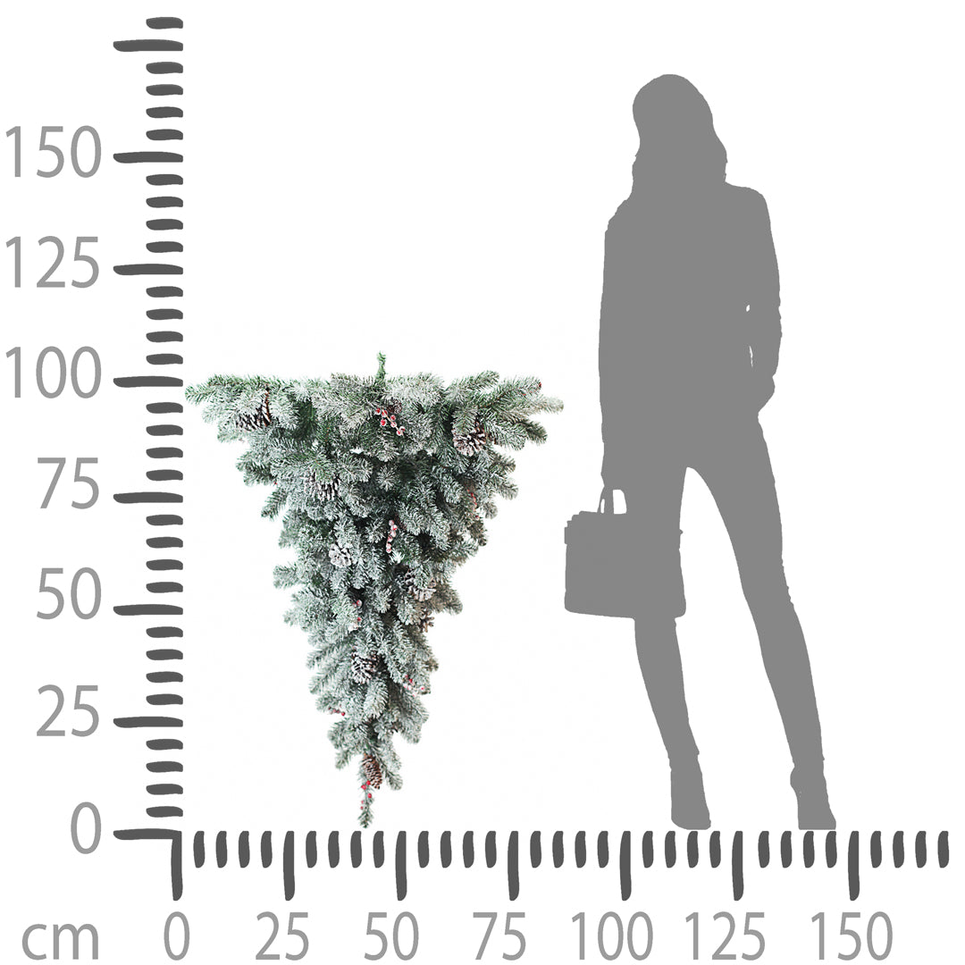 Abete artificiale Rovesciato con Neve 382T Pvc • 107 cm