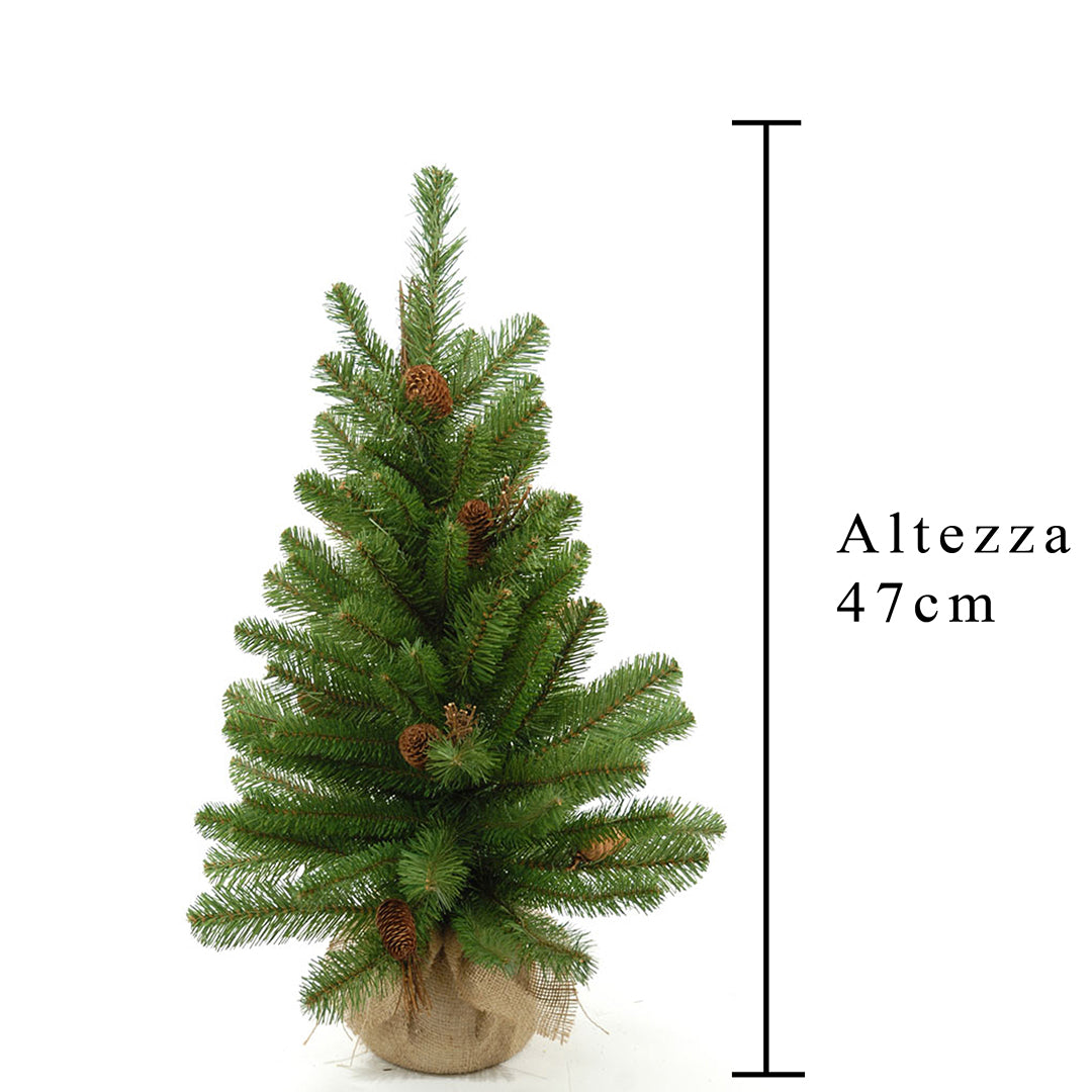 2 Pezzi • Albero di Natale Verde Abete con pigne 43 tips • 44,5 cm